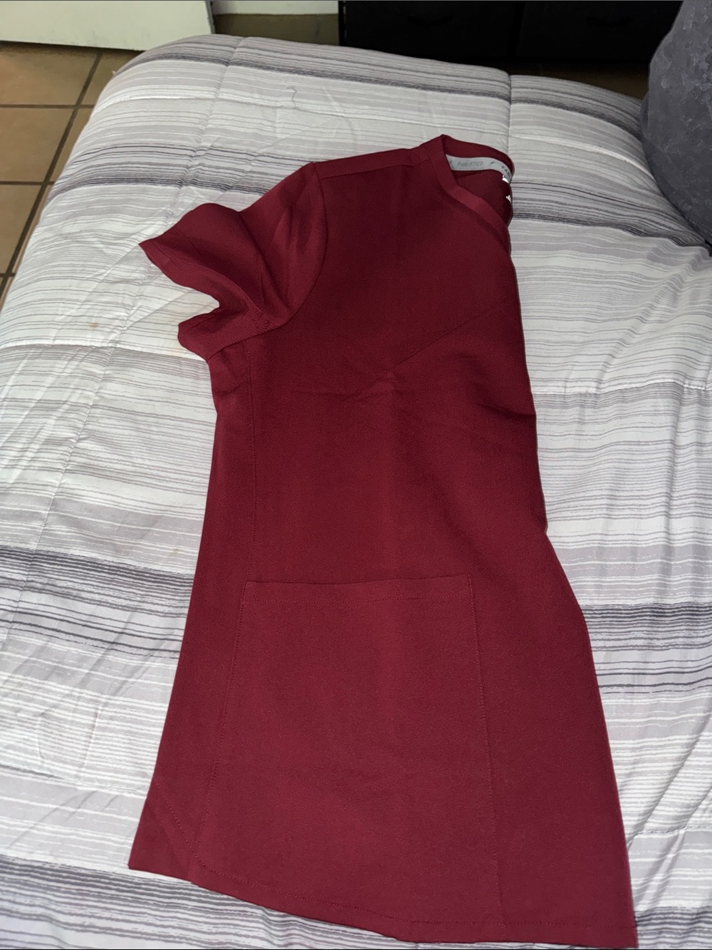 Women’s Burgundy Fabletics ScrubTop
